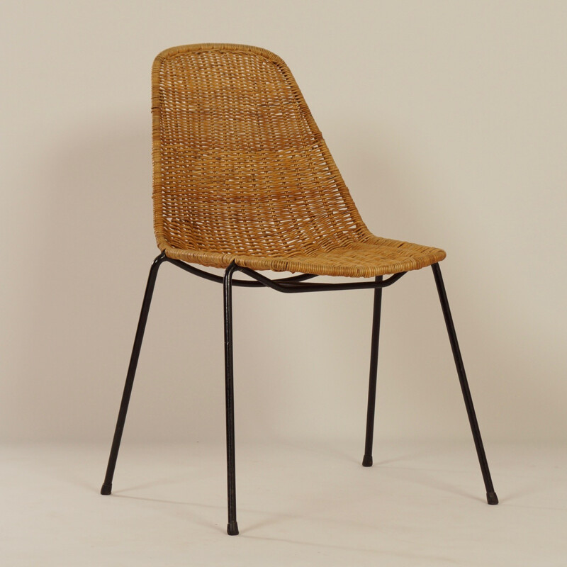 Vintage "Basket" chair by Gian Franco Legler - 1950s