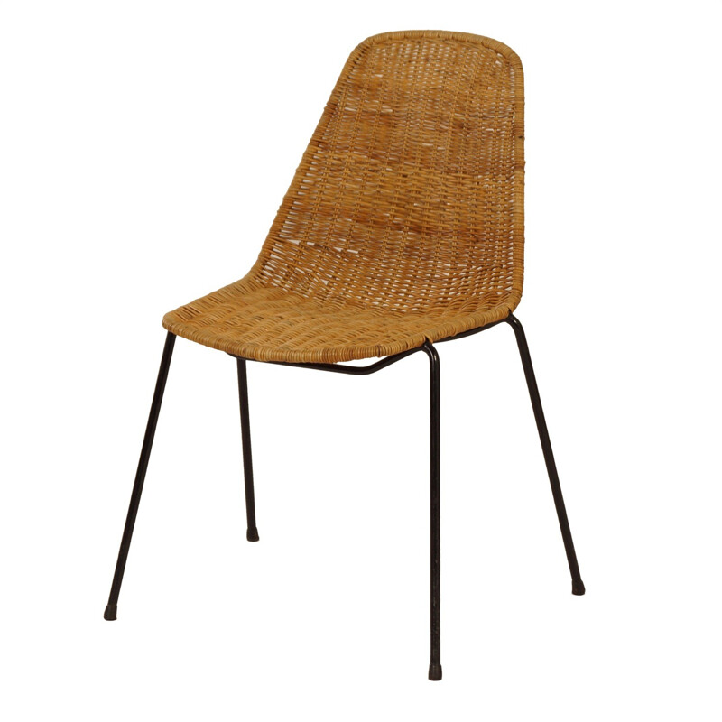 Vintage "Basket" chair by Gian Franco Legler - 1950s