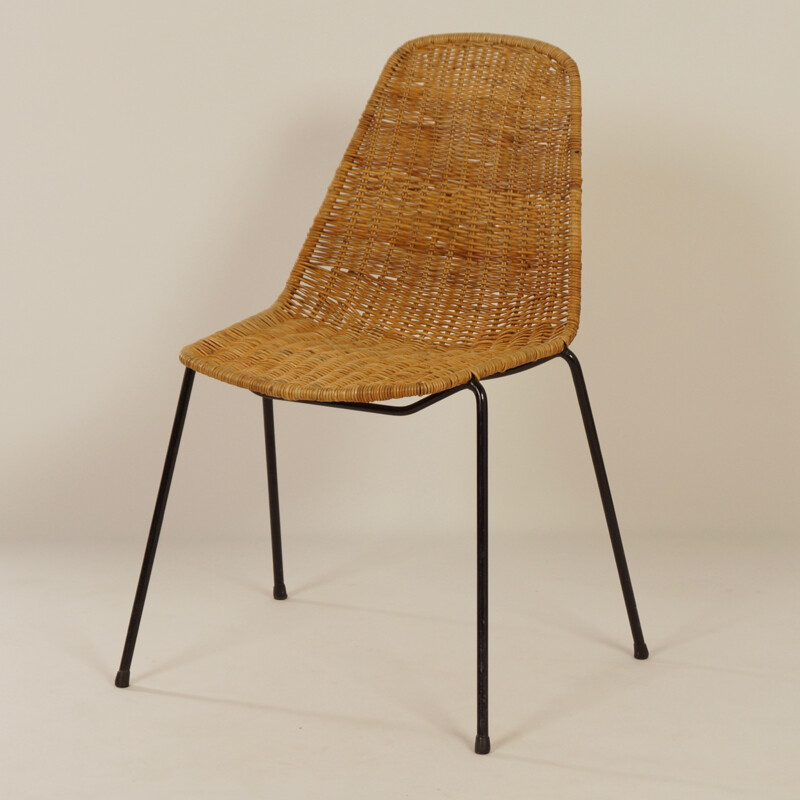 Vintage "Basket" chair by Gian Franco Legler - 1950s