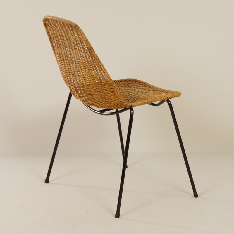 Vintage "Basket" chair by Gian Franco Legler - 1950s