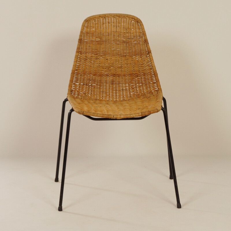 Vintage "Basket" chair by Gian Franco Legler - 1950s