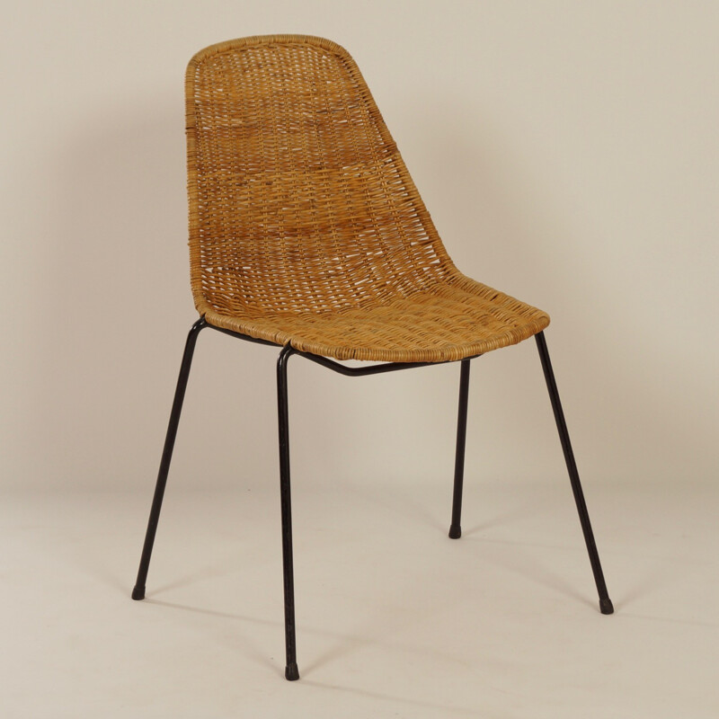 Vintage "Basket" chair by Gian Franco Legler - 1950s