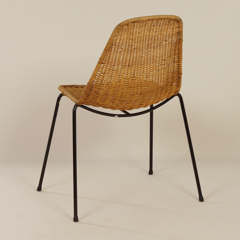 Vintage "Basket" chair by Gian Franco Legler - 1950s