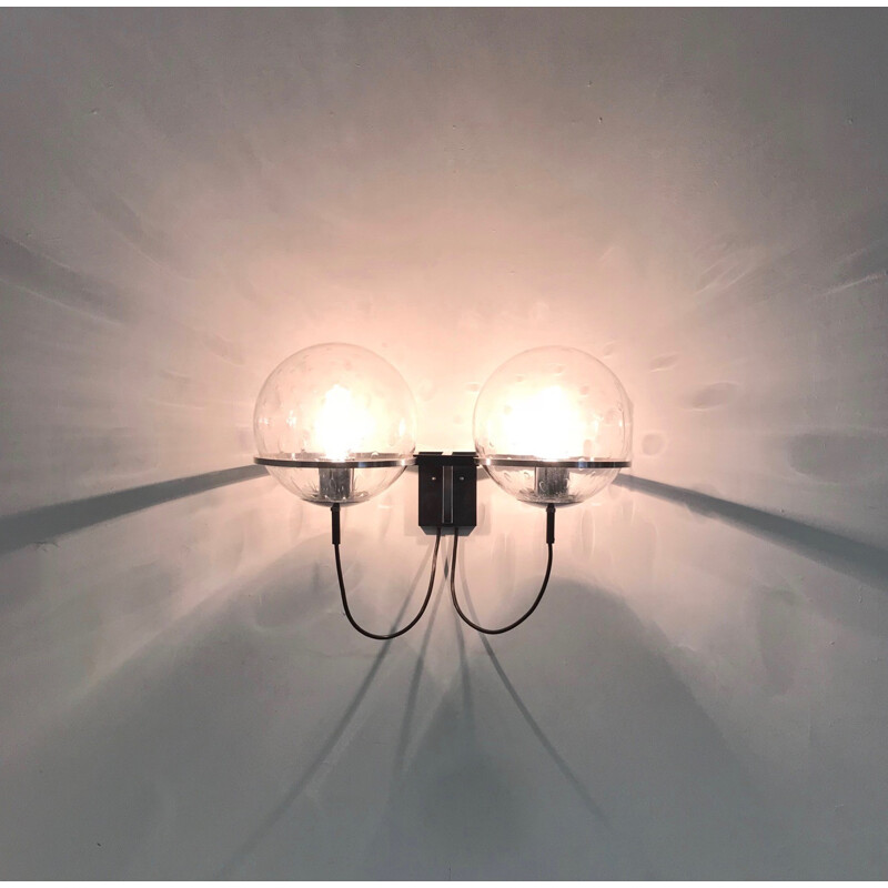 Vintage twin wall lamp by Raak, 1970