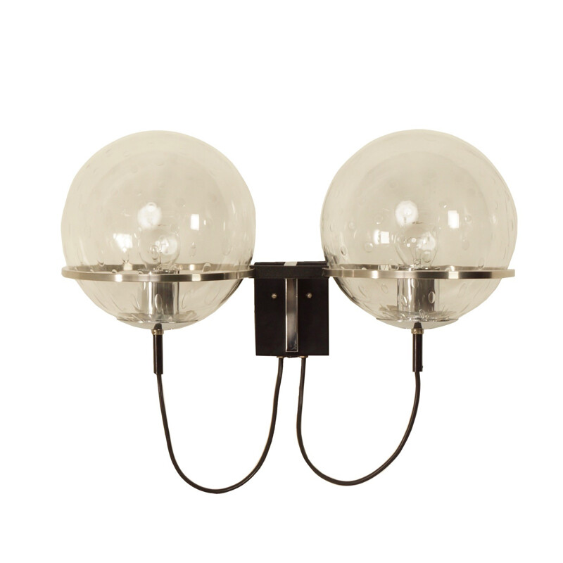 Vintage twin wall lamp by Raak, 1970