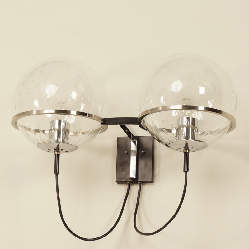 Vintage dubbele wandlamp van Raak, 1970