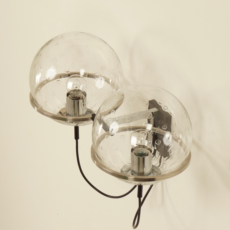 Vintage twin wall lamp by Raak, 1970