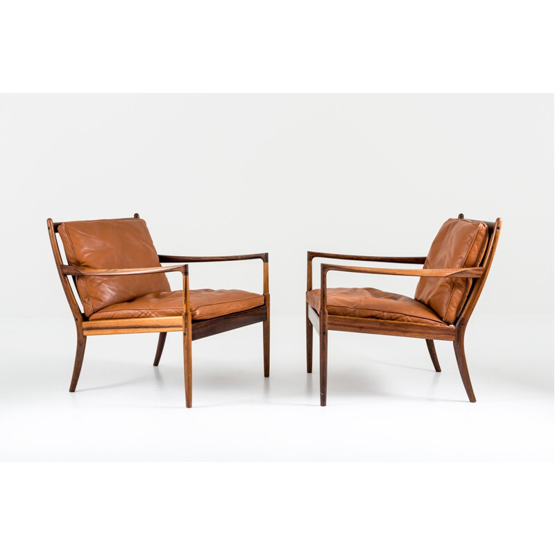 Pair of "Samsö" Lounge Chairs in rosewood by Ib Kofod Larsen - 1960s 