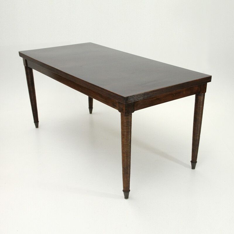 Vintage modernist Italian table in wood - 1940s