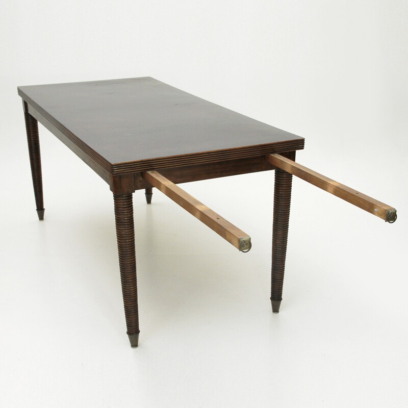 Vintage modernist Italian table in wood - 1940s