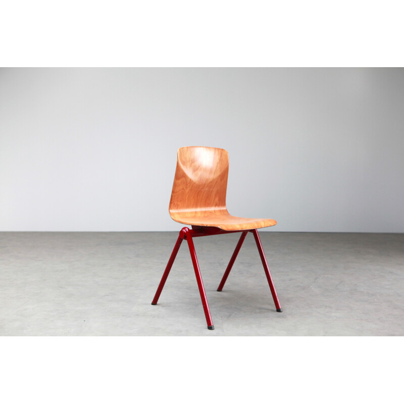 Vintage red S30 chair for Galvanitas - 1960s