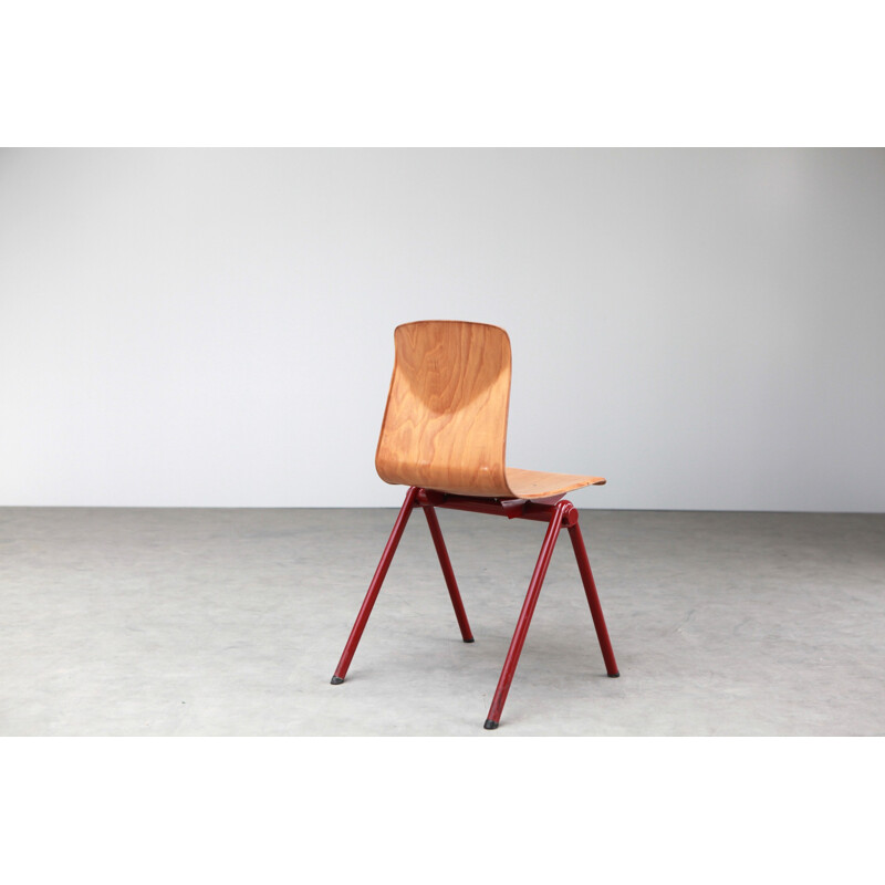 Vintage red S30 chair for Galvanitas - 1960s