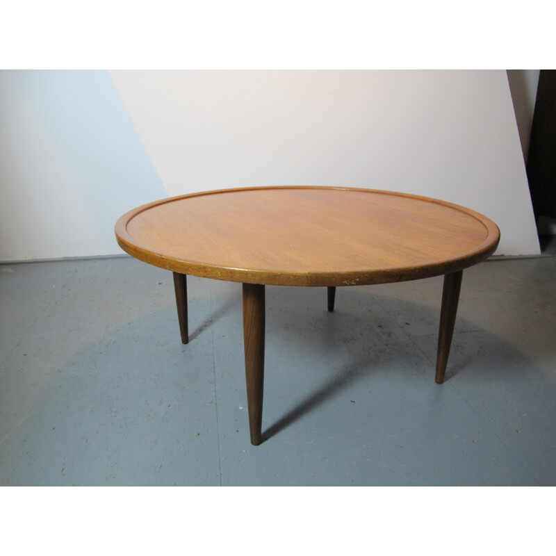 Table basse vintage en bois - 1950