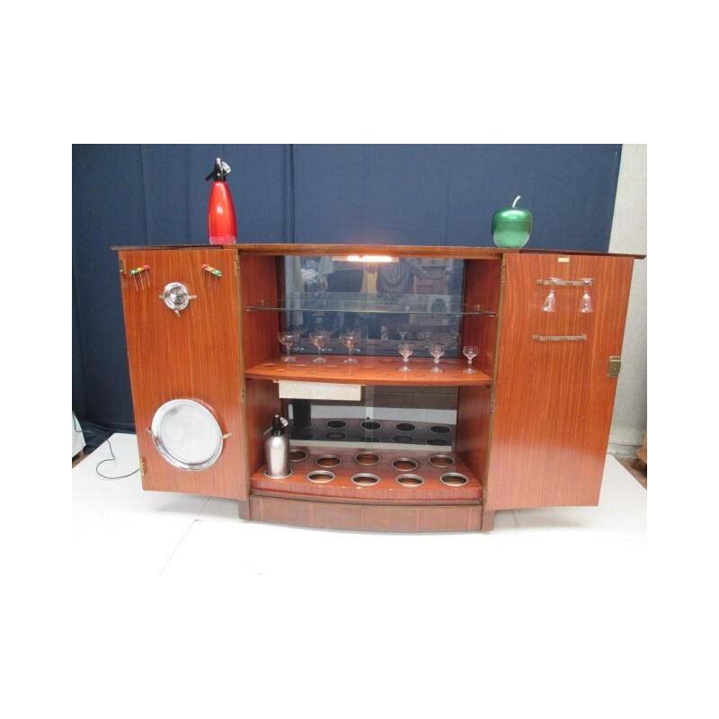 Vintage cocktail bar made of teak - 1960s