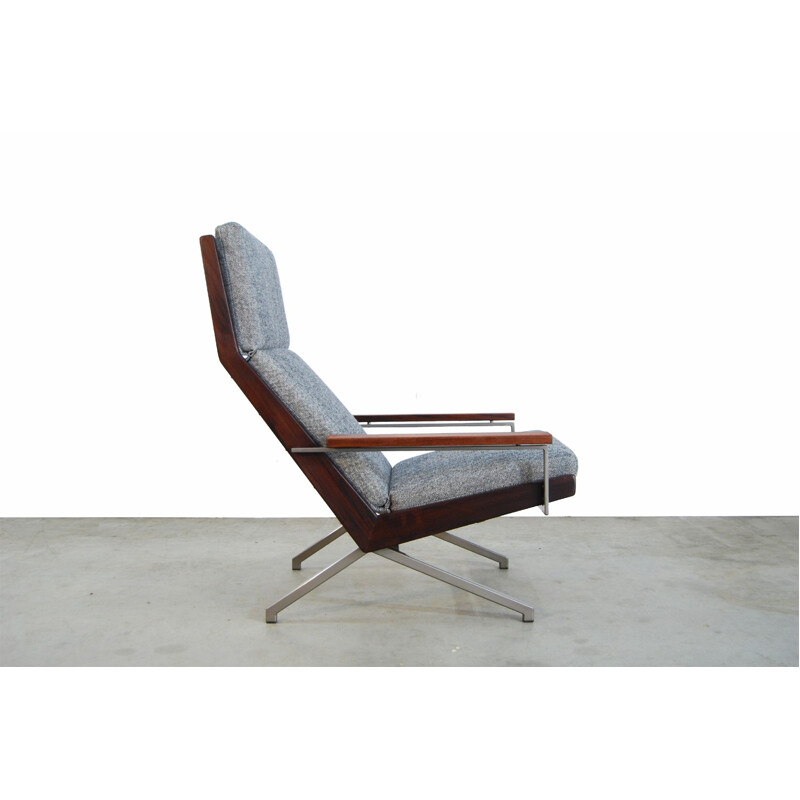 Dutch grey "Lotus" Lounge Chair by Rob Parry for Gelderland - 1960s