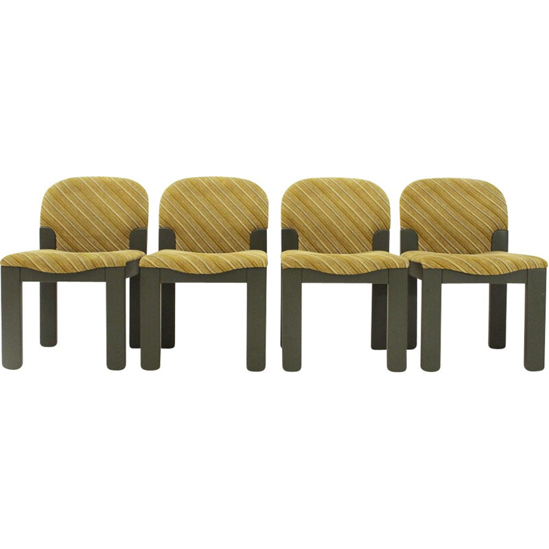 Set of 4 dining chairs by Ernesto Radaelli for Saporiti - 1980s