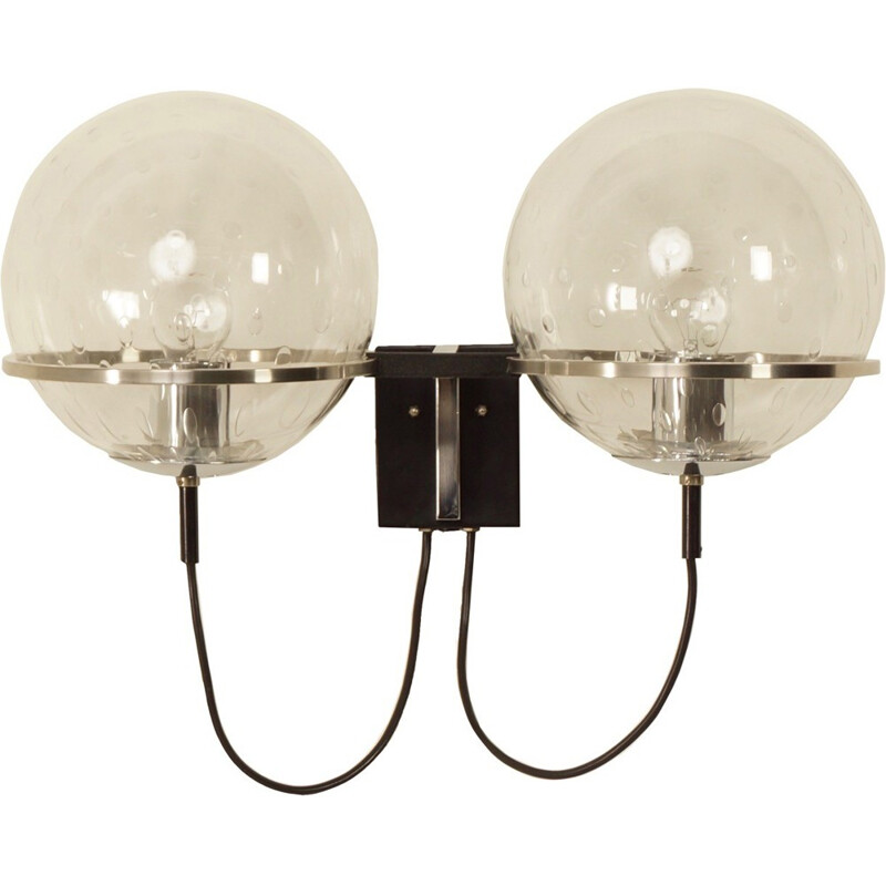 Vintage twin wall lamp by Raak, 1970