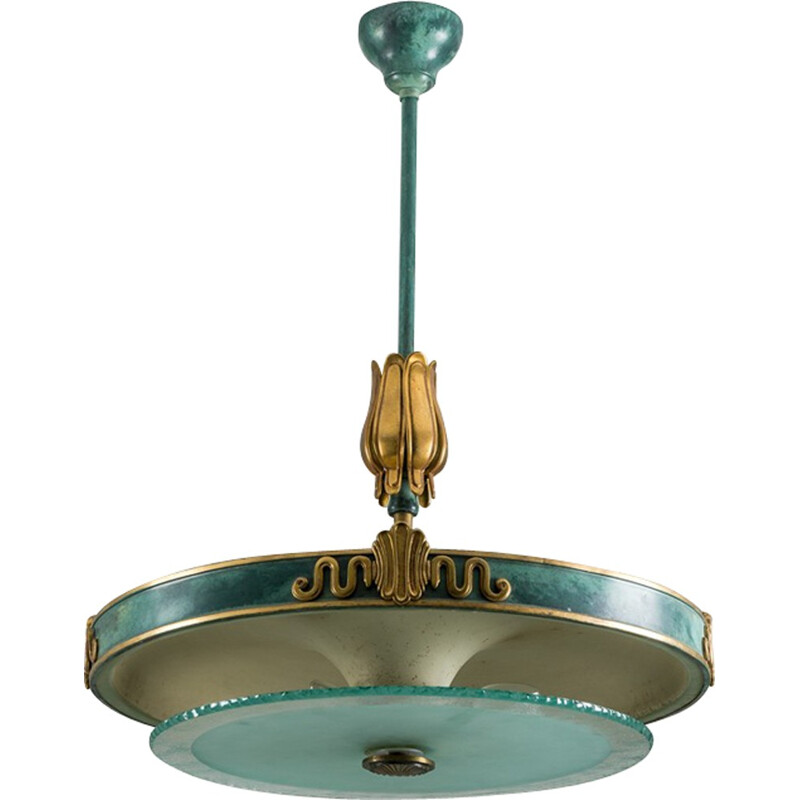 Vintage Swedish pendant lamp for Böhlmarks - 1930s