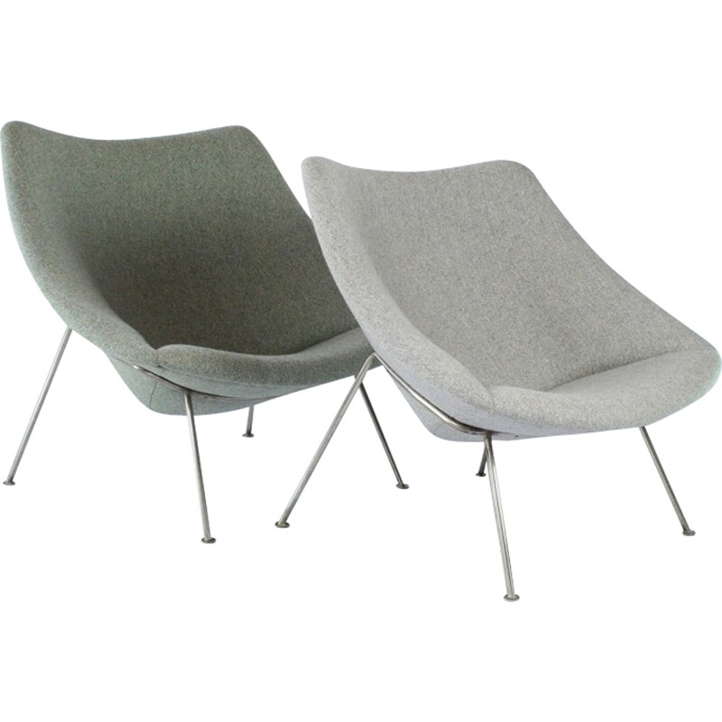 Set of 2 Oyster chairs by Pierre Paulin for Artifort - 1950s