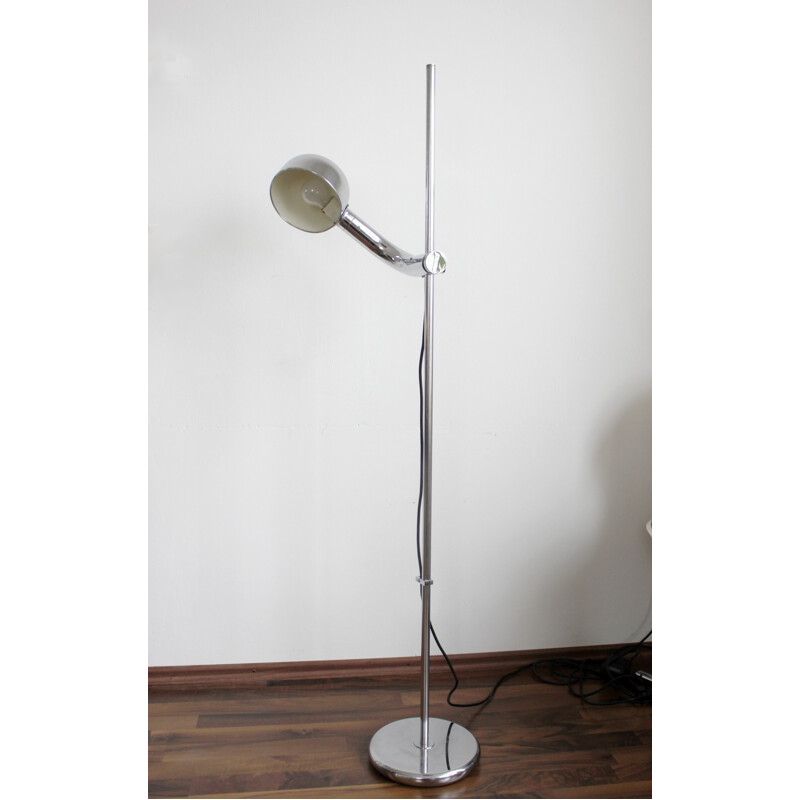 Vintage chromed floor lamp - 1970s