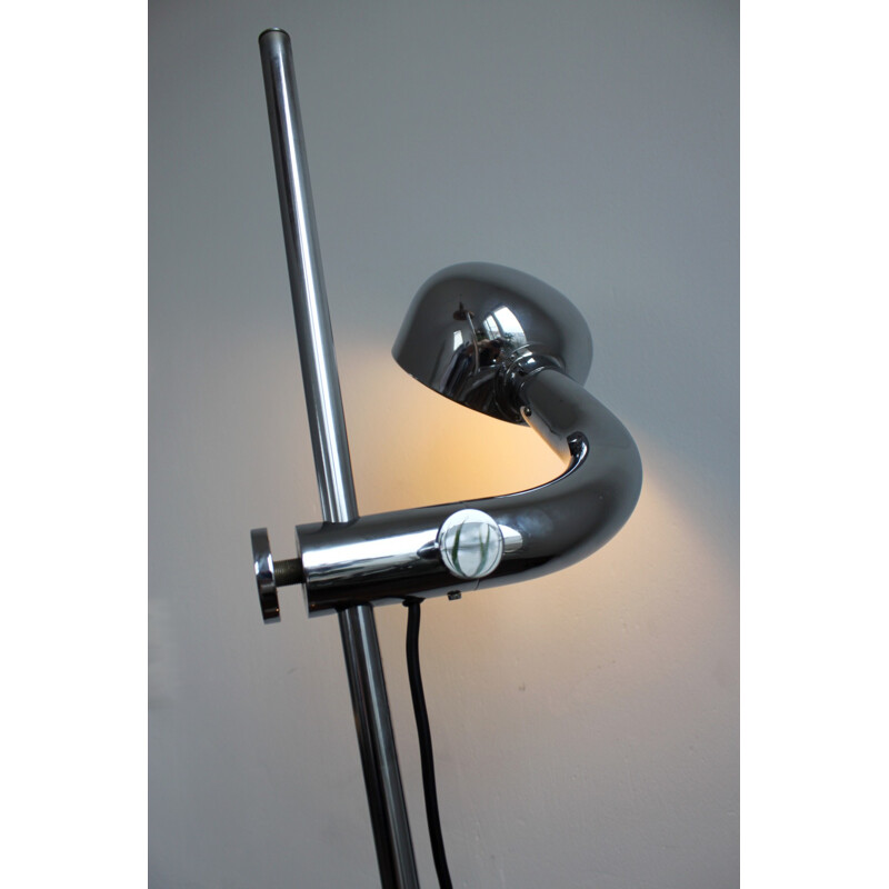 Vintage chromed floor lamp - 1970s