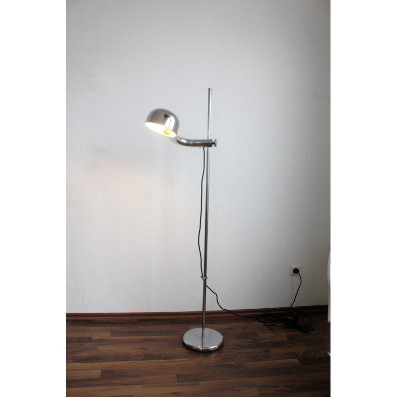 Lampadaire vintage chromé - 1970