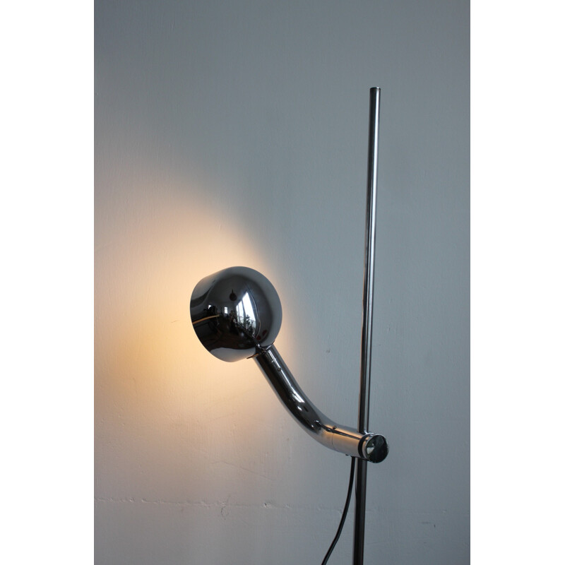 Vintage chromed floor lamp - 1970s