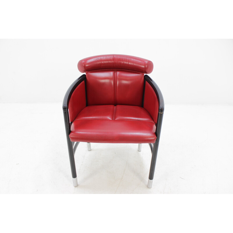 Vintage leather armchair by Thonet - 1990s