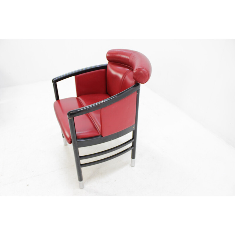 Vintage leather armchair by Thonet - 1990s