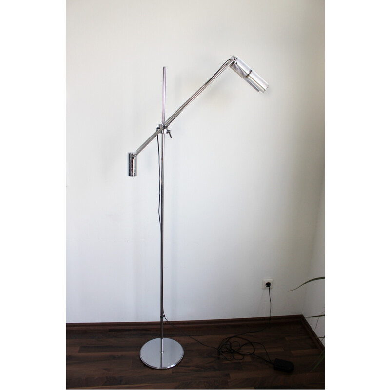 Vintage "18508" chromed floor lamp - 1970s