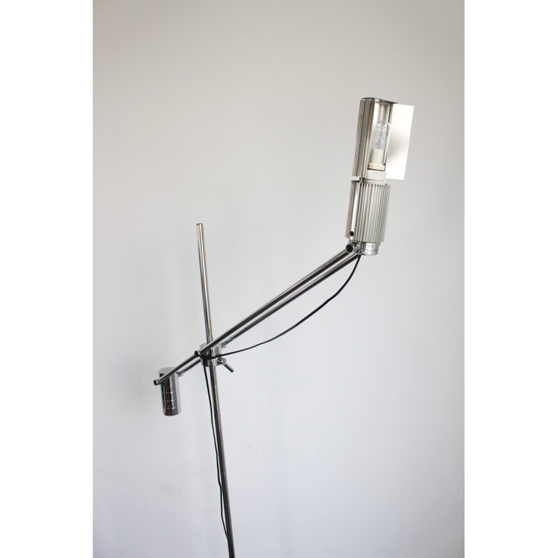 Vintage "18508" chromed floor lamp - 1970s