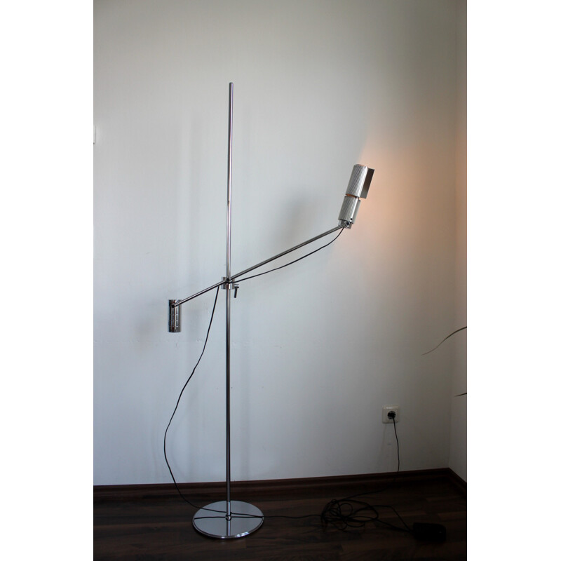 Vintage "18508" chromed floor lamp - 1970s