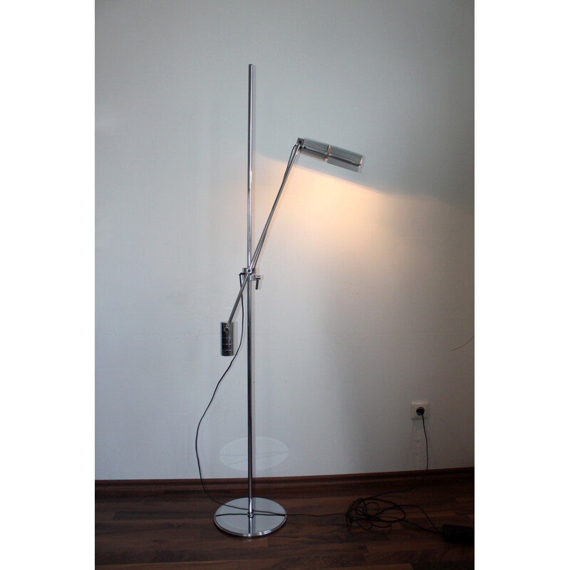 Vintage "18508" chromed floor lamp - 1970s