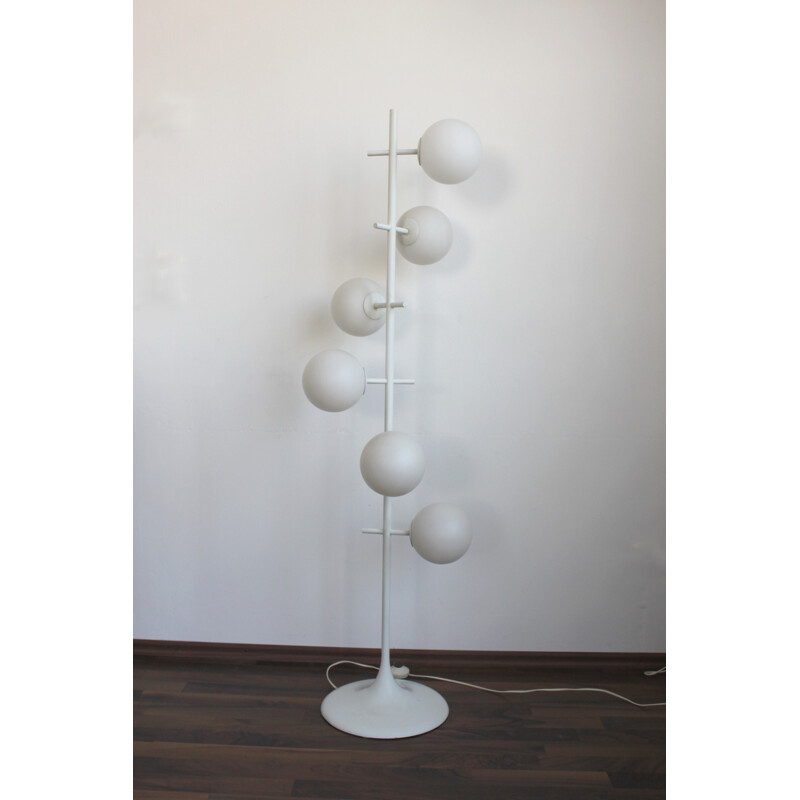 Vintage white balls floor lamp "Kugelspiel" by Temde - 1970s