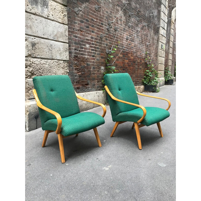 Paire de fauteuils vintage par Jitova Sobeslav, Tchécoslovaquie 1970