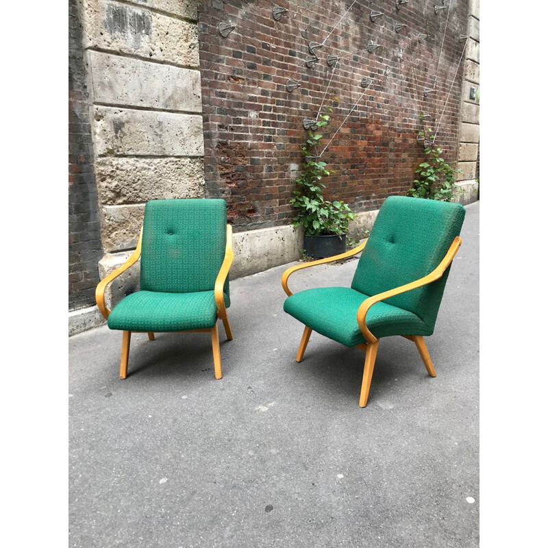 Pair of vintage armchairs by Jitova Sobeslav, Czechoslovakia 1970