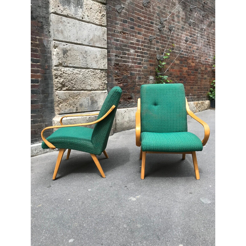 Pair of vintage armchairs by Jitova Sobeslav, Czechoslovakia 1970