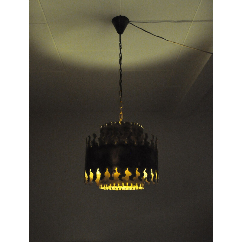 Vintage large ceiling lamp by Svend Aage for Holm Sørensen & Co - 1960s