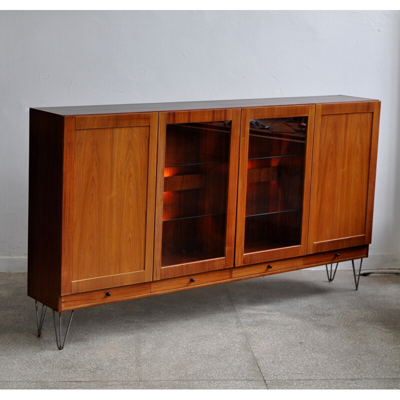 Vintage Danish Teak Veneer Sideboard - 1970s