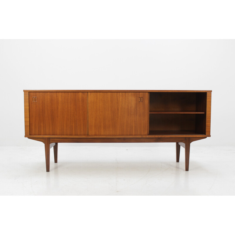 Buffet Vintage en teck danois avec 2 portes coulissantes - 1960