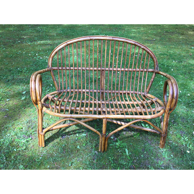 Vintage rattan garden furniture - 1960s