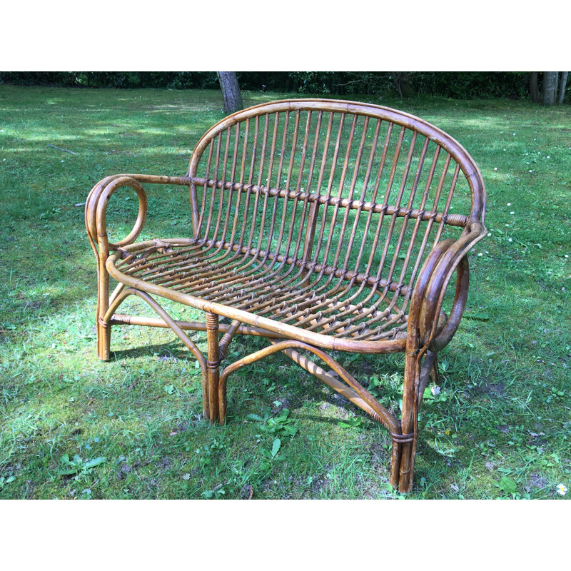 Vintage rattan garden furniture - 1960s