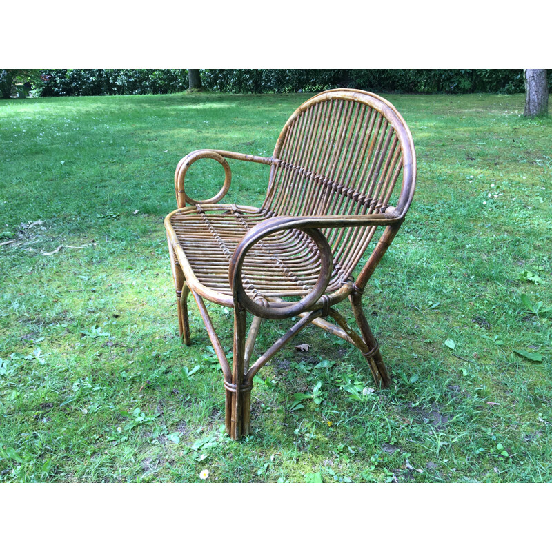Vintage rattan garden furniture - 1960s