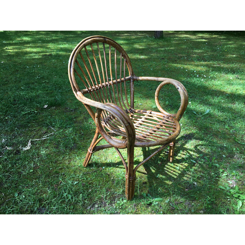 Vintage rattan garden furniture - 1960s