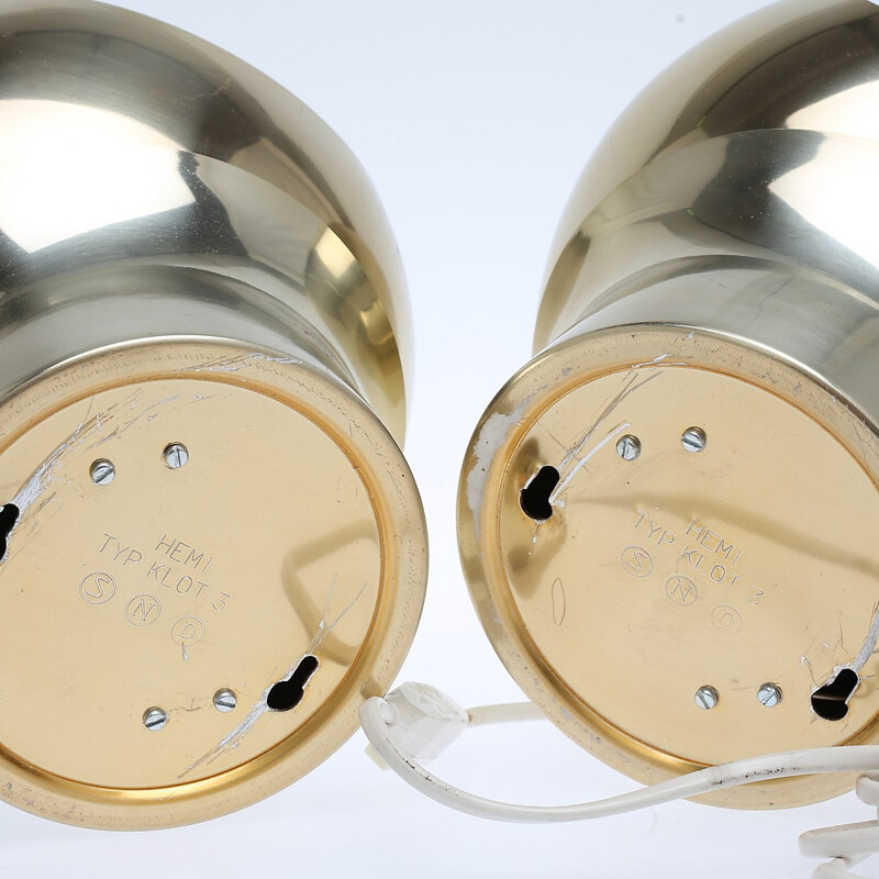 Set of 2 Vintage Hemi spherical lamps - 1970s