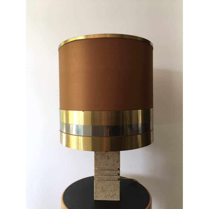 Italian travertine Vintage table lamp - 1970s