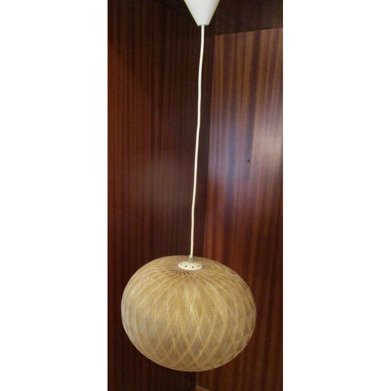 Vintage pendant lamp with nylon thread - 1970s