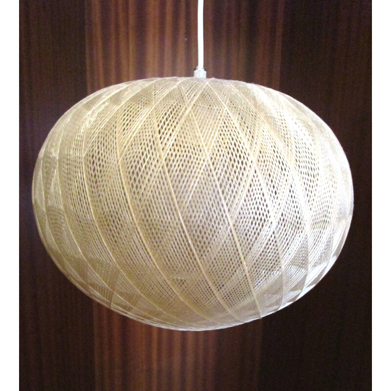 Vintage pendant lamp with nylon thread - 1970s