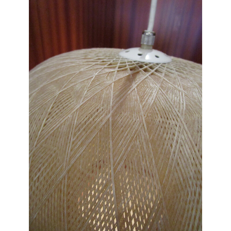 Vintage pendant lamp with nylon thread - 1970s