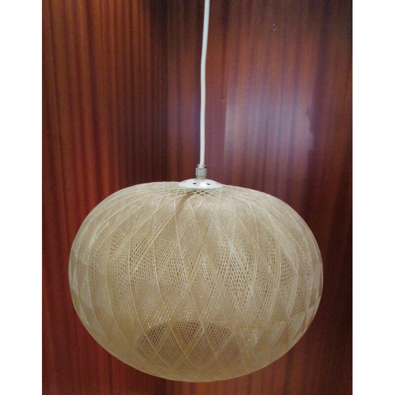 Vintage pendant lamp with nylon thread - 1970s